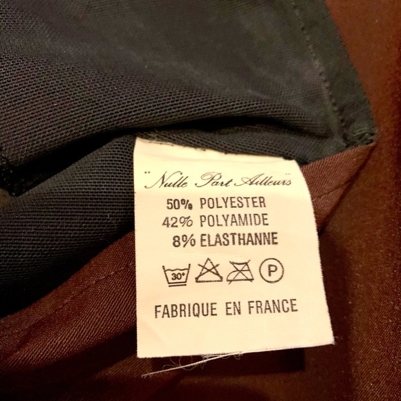 ❌SOLD❌NULLE PART D’AILLEURS BAUDURET PARIS ELASTIC JACKET SKIRT VINTAGE 1980s - Picture 9 of 9